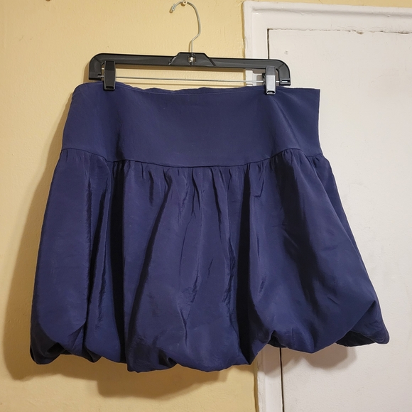 A New Day Chic Navy Mini  Skirt Size 14 - Picture 3 of 9